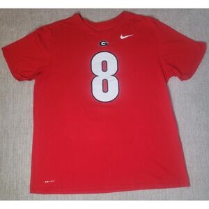 Nike Georgia Bulldogs Football Jersey TShirt Mens XXL AJ Green #8 Dri-FIT